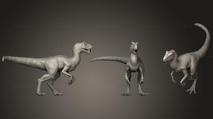 Animal figurines (Velociraptor, STKJ_1604) 3D models for cnc